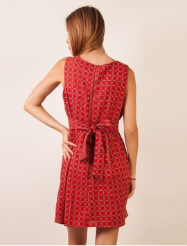 Rochie Casual Cu Pense Rosu